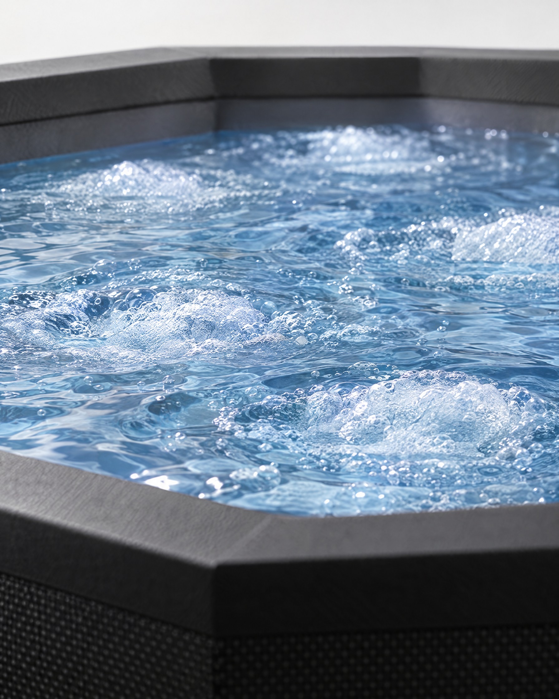 Bubble jets in the garden spa
